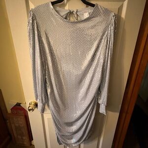 VENUS Metallic Long Sleeve Dress
